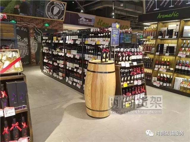 超市貨架_紅酒展示架