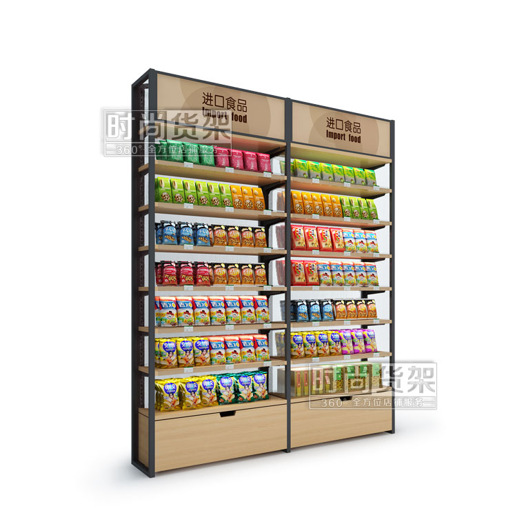 便利店食品貨架 （陽光背板帶廣告牌）