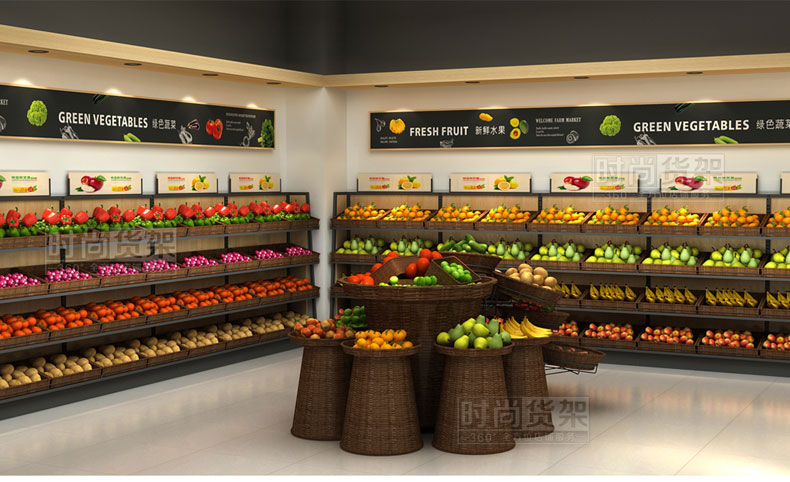 超市生鮮區布局設計效果圖