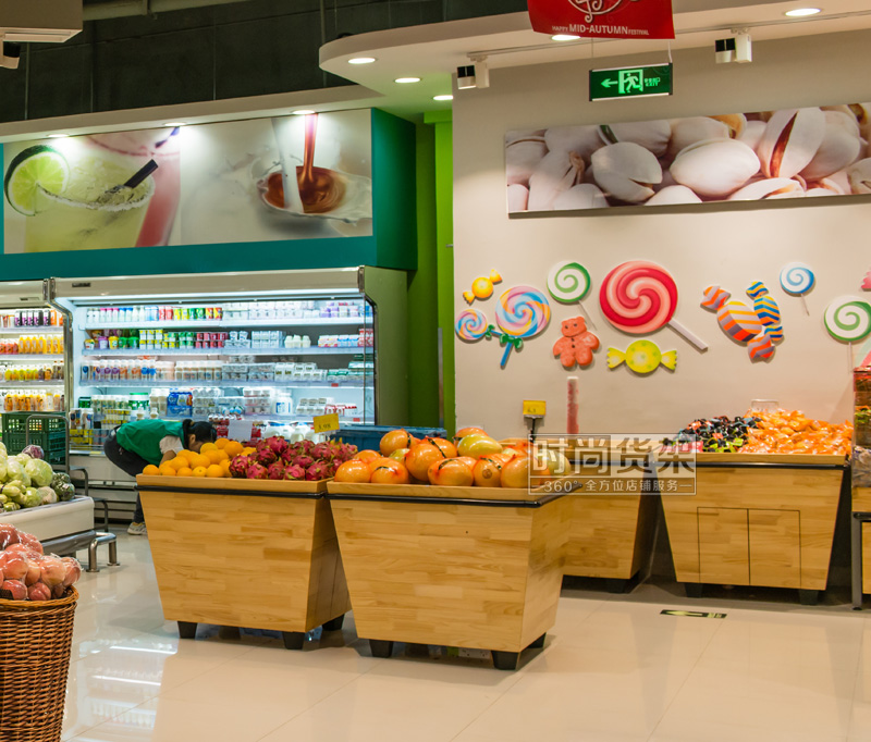 超市貨架_生鮮展示柜